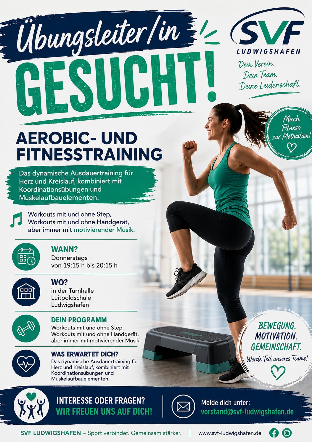 Aerobic- und Fitnesstraining – Übungsleiter gesucht